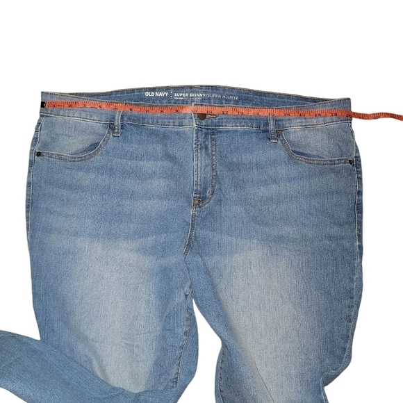Old Navy super skinny mid rise blue jeans size 18 regular - Picture 5 of 10